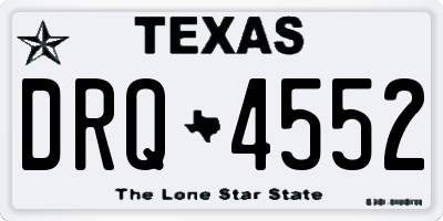 TX license plate DRQ4552