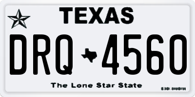 TX license plate DRQ4560