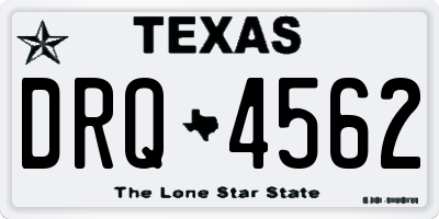 TX license plate DRQ4562