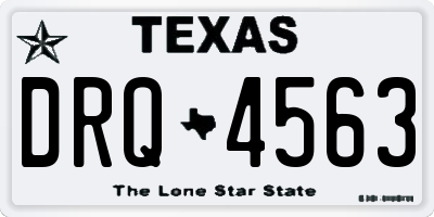 TX license plate DRQ4563