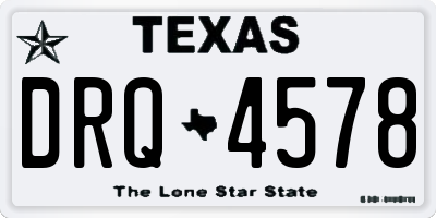 TX license plate DRQ4578
