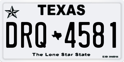 TX license plate DRQ4581