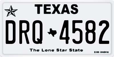 TX license plate DRQ4582