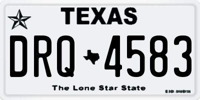 TX license plate DRQ4583