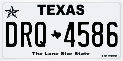 TX license plate DRQ4586