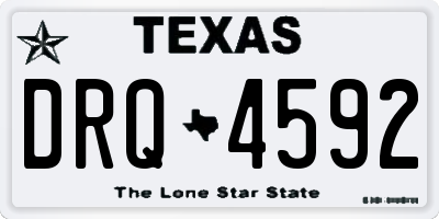 TX license plate DRQ4592