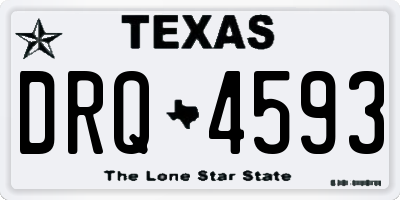 TX license plate DRQ4593