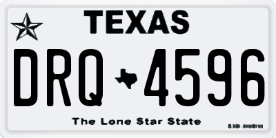 TX license plate DRQ4596