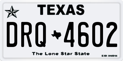 TX license plate DRQ4602