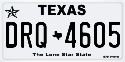TX license plate DRQ4605