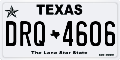 TX license plate DRQ4606
