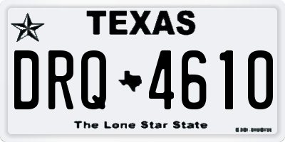 TX license plate DRQ4610