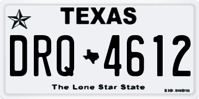 TX license plate DRQ4612