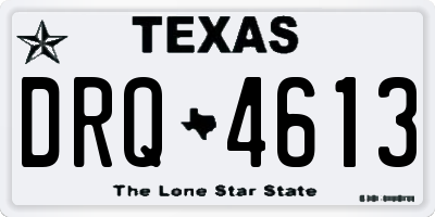TX license plate DRQ4613