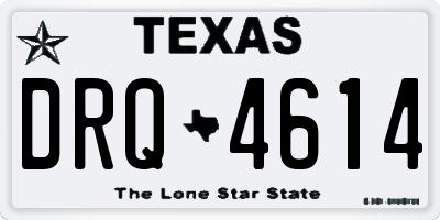 TX license plate DRQ4614