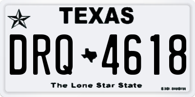 TX license plate DRQ4618