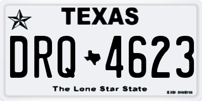 TX license plate DRQ4623