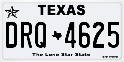 TX license plate DRQ4625