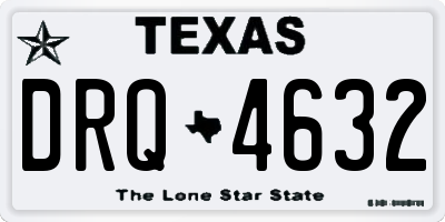 TX license plate DRQ4632