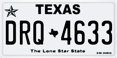 TX license plate DRQ4633