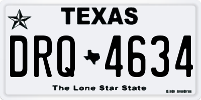 TX license plate DRQ4634