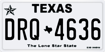 TX license plate DRQ4636