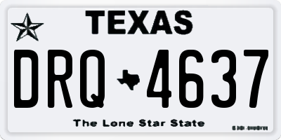 TX license plate DRQ4637