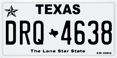 TX license plate DRQ4638