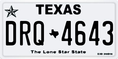 TX license plate DRQ4643