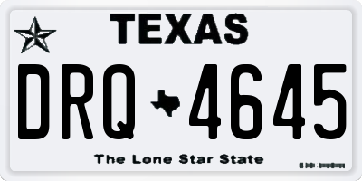 TX license plate DRQ4645