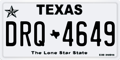 TX license plate DRQ4649