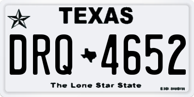 TX license plate DRQ4652