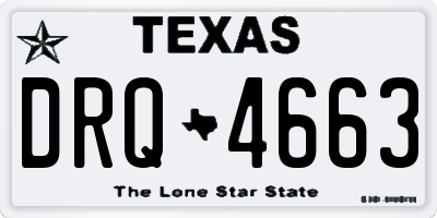 TX license plate DRQ4663