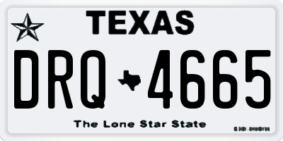 TX license plate DRQ4665