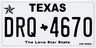 TX license plate DRQ4670