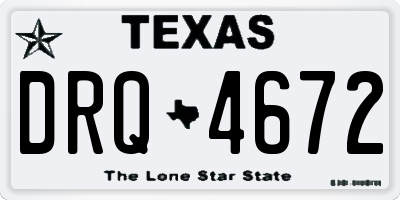 TX license plate DRQ4672