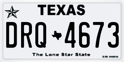 TX license plate DRQ4673