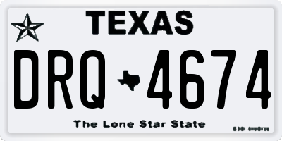 TX license plate DRQ4674