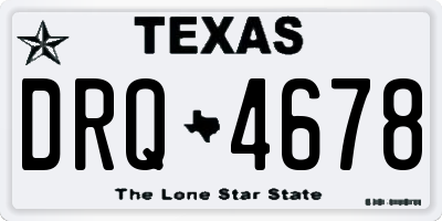 TX license plate DRQ4678