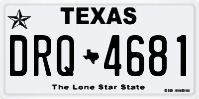 TX license plate DRQ4681