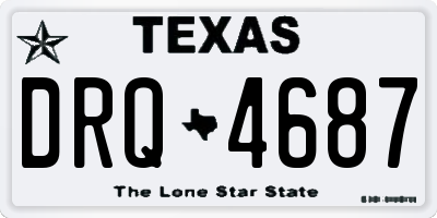TX license plate DRQ4687
