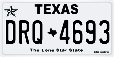 TX license plate DRQ4693