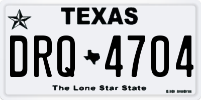 TX license plate DRQ4704