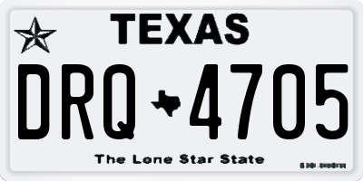 TX license plate DRQ4705