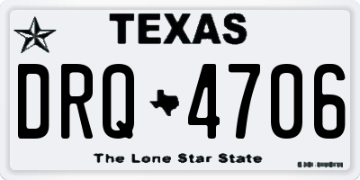 TX license plate DRQ4706