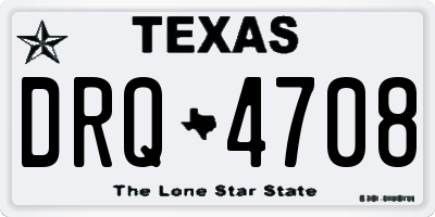 TX license plate DRQ4708