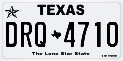 TX license plate DRQ4710