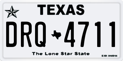 TX license plate DRQ4711