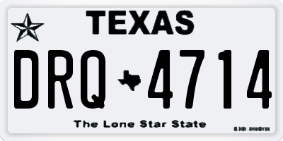 TX license plate DRQ4714
