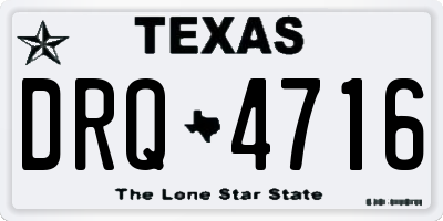 TX license plate DRQ4716